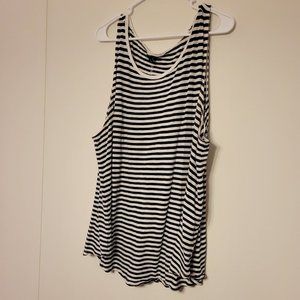 Torrid Size 3 Black and White Stripe Slub Tank